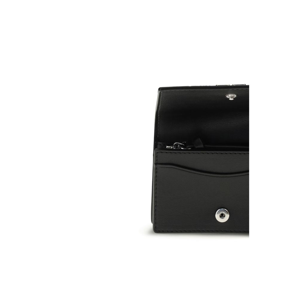 Ganni Black Polyester Wallet - Poodle Print Card Holder