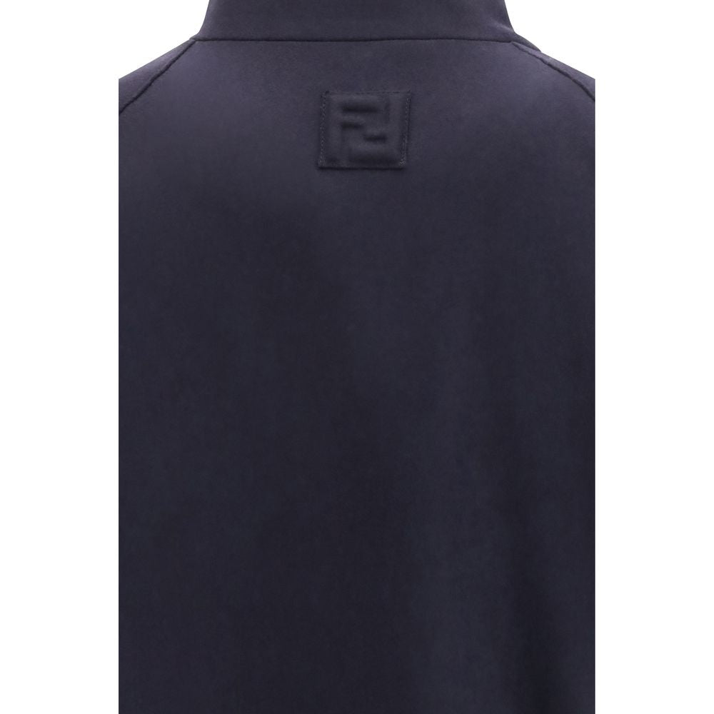 Fendi Blue Cashmere Bomber Jacket
