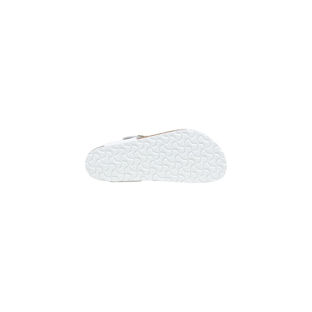Birkenstock Gizeh Flowers White Leather Flat Sandals