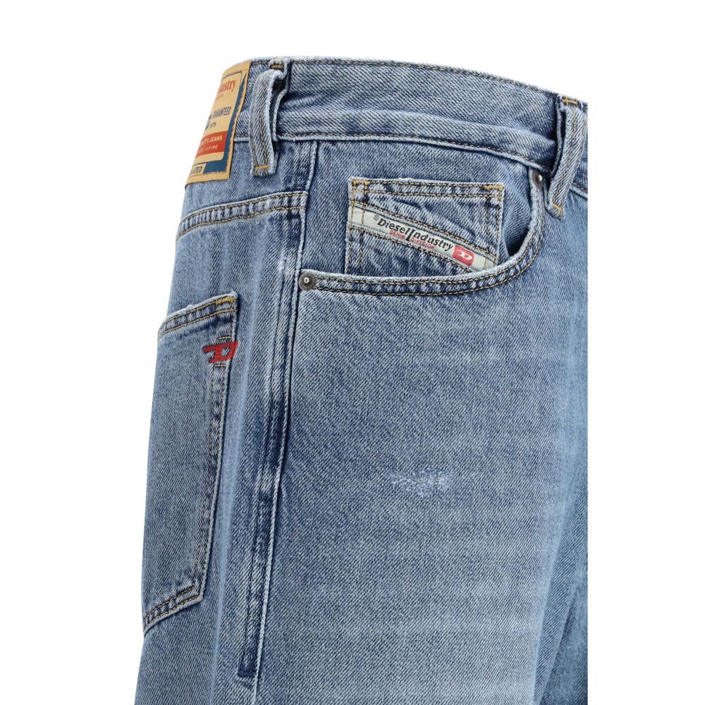 Diesel Blue Cotton Relaxed Fit Jeans - 2024 D-Macs