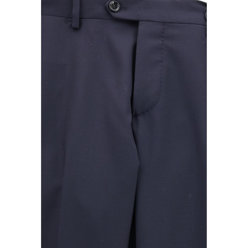 Lardini Blue Fleece Wool Two-Piece Suit