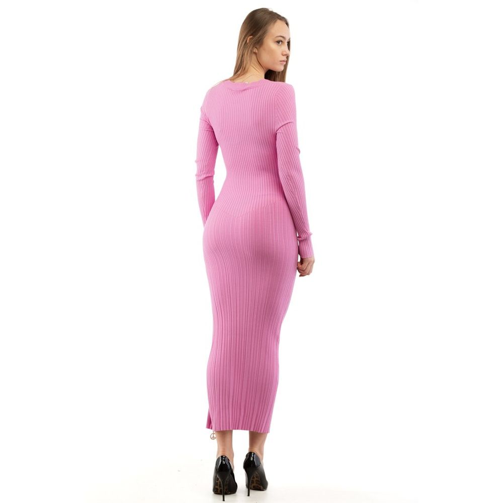 Moschino Multicolor Viscose Casual Dress in Pink, Size S