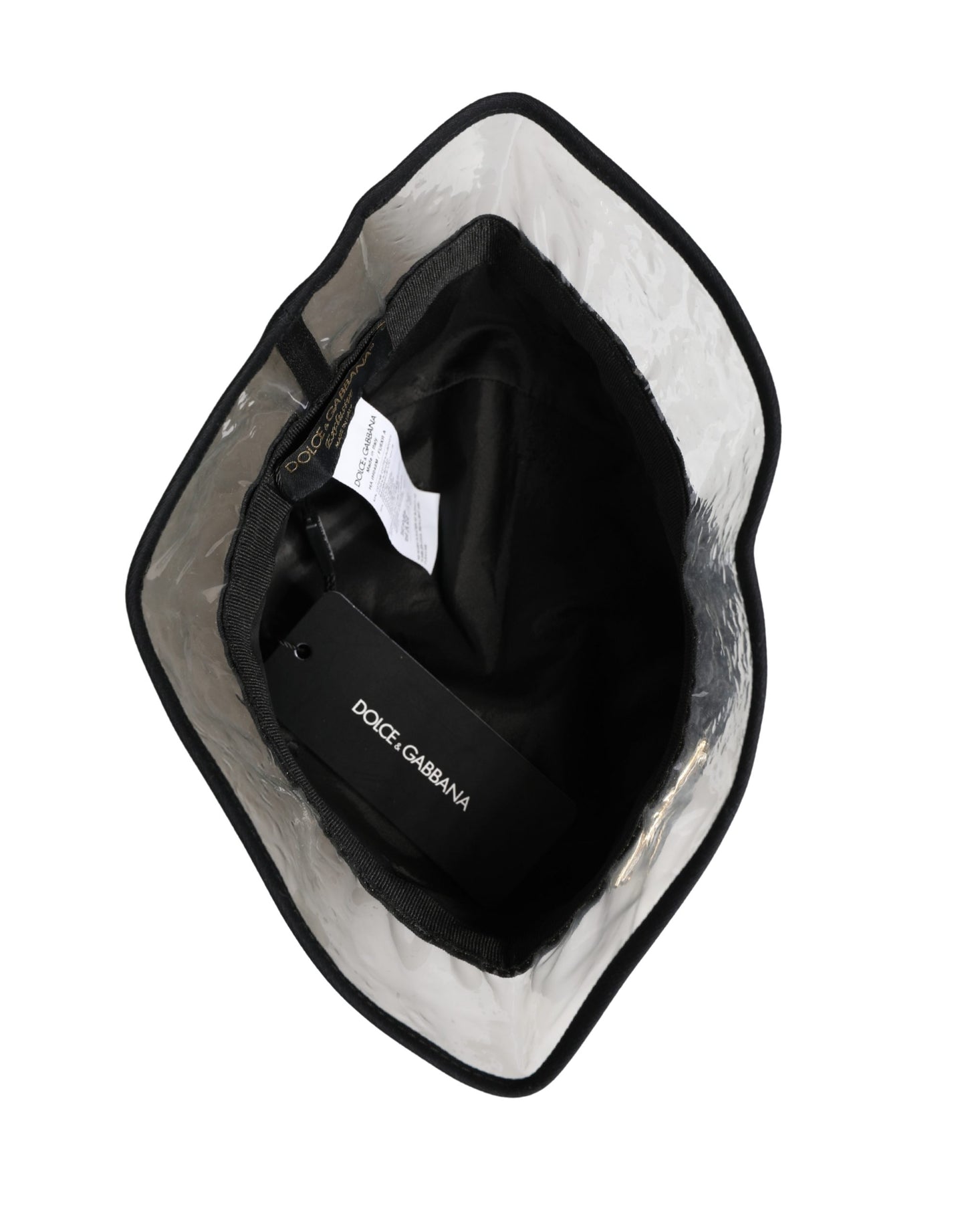 Dolce & Gabbana Black Cotton Plastic Fisherman Bucket Hat