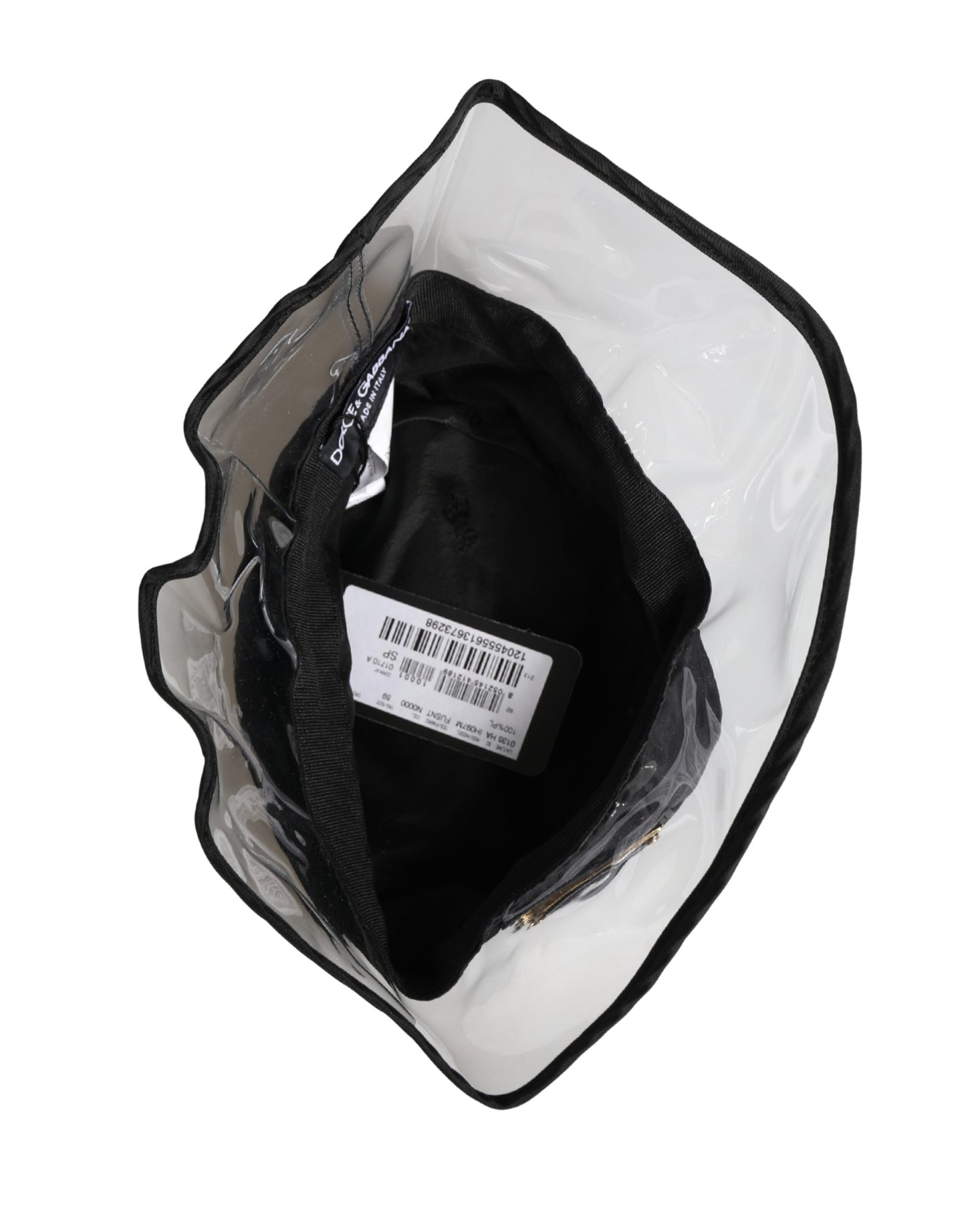 Dolce & Gabbana Men’s Black Plastic Fisherman Bucket Capello Hat