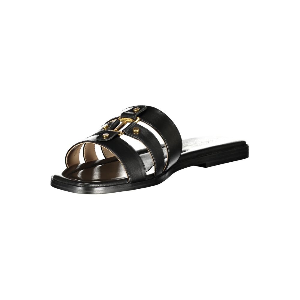 Twinset Black Leather Women's Sandal EU39/US9