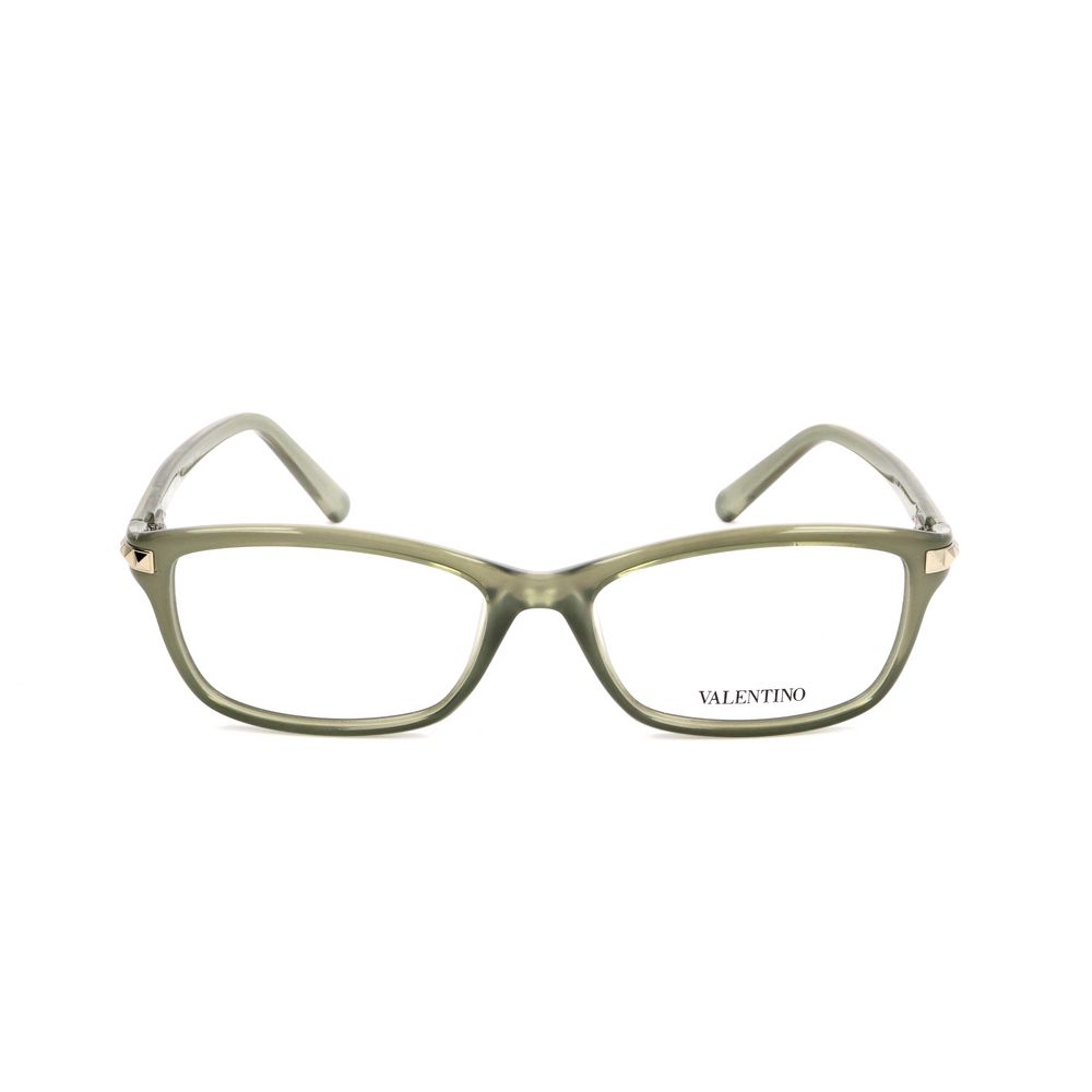 Valentino Women's Bicolor Plastic Glasses – Green Full-Rim Frame, 53mm