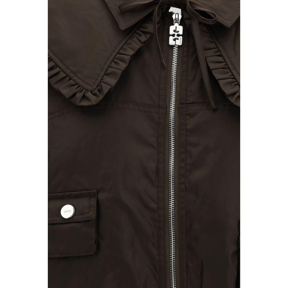 Ganni Duchesse Nylon Bomber Jacket