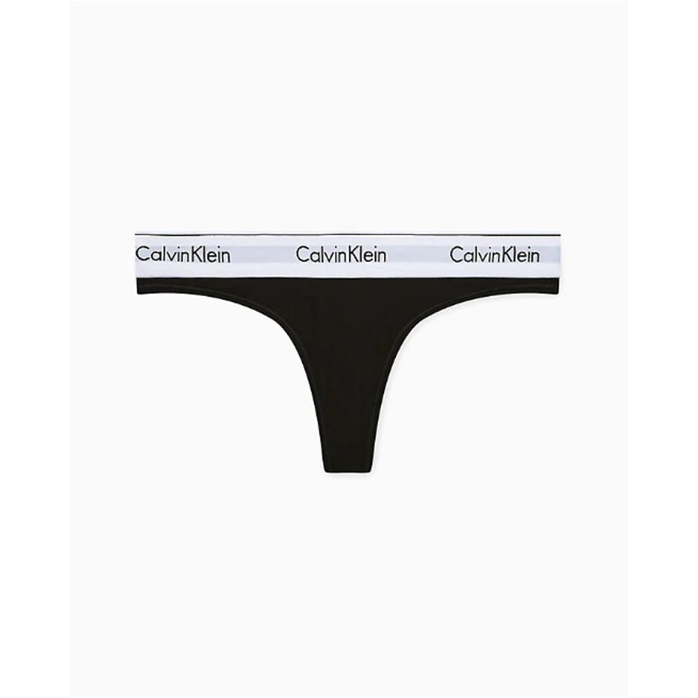 Calvin Klein Underwear Black Cotton Pantie - THONG F3786E