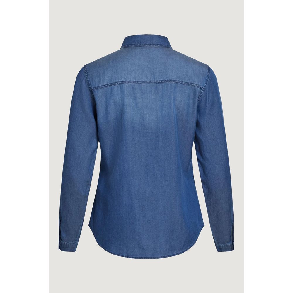 Vila Clothes VIBISTA Blue Cotton Blouse