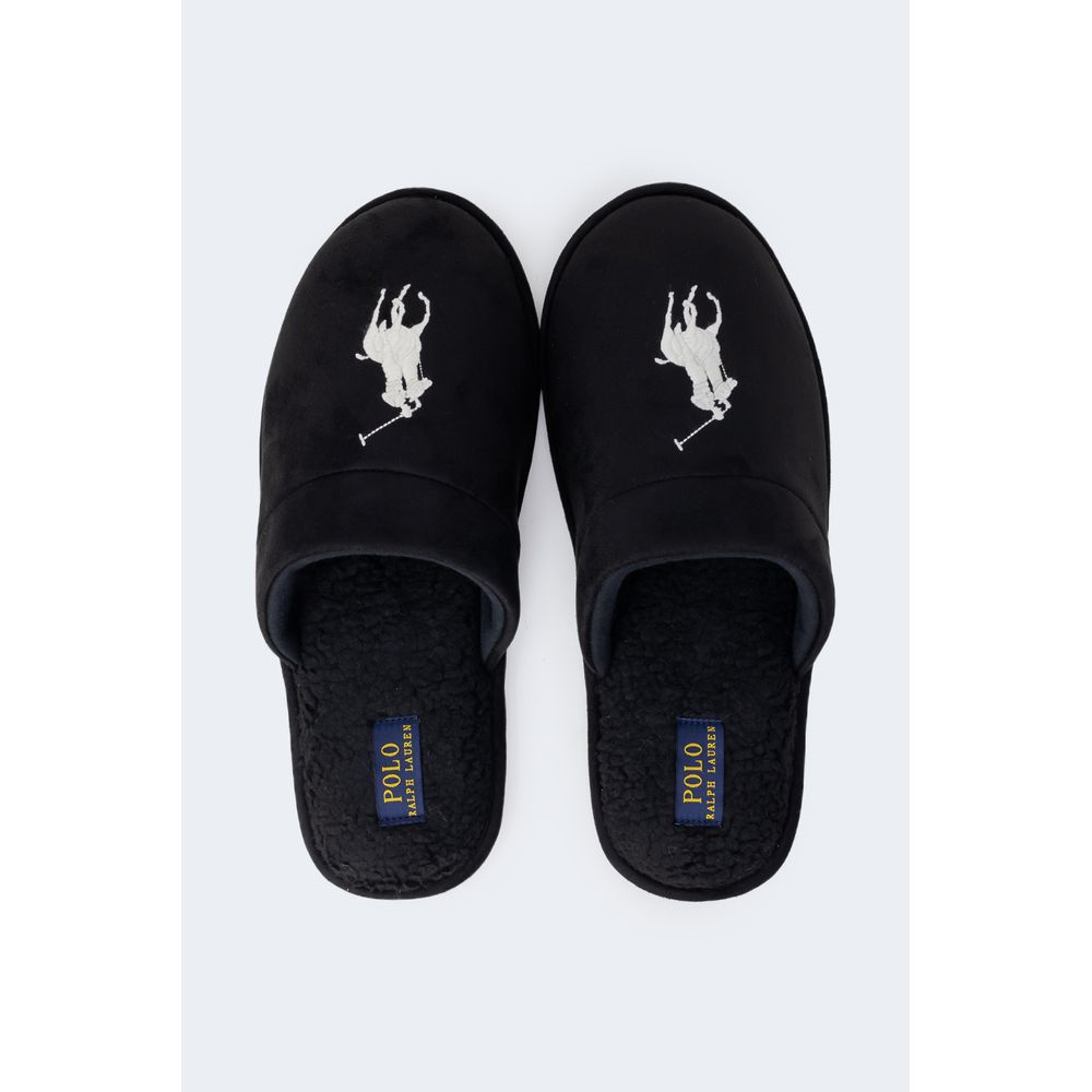 Ralph Lauren Black Polyester Slippers for Men