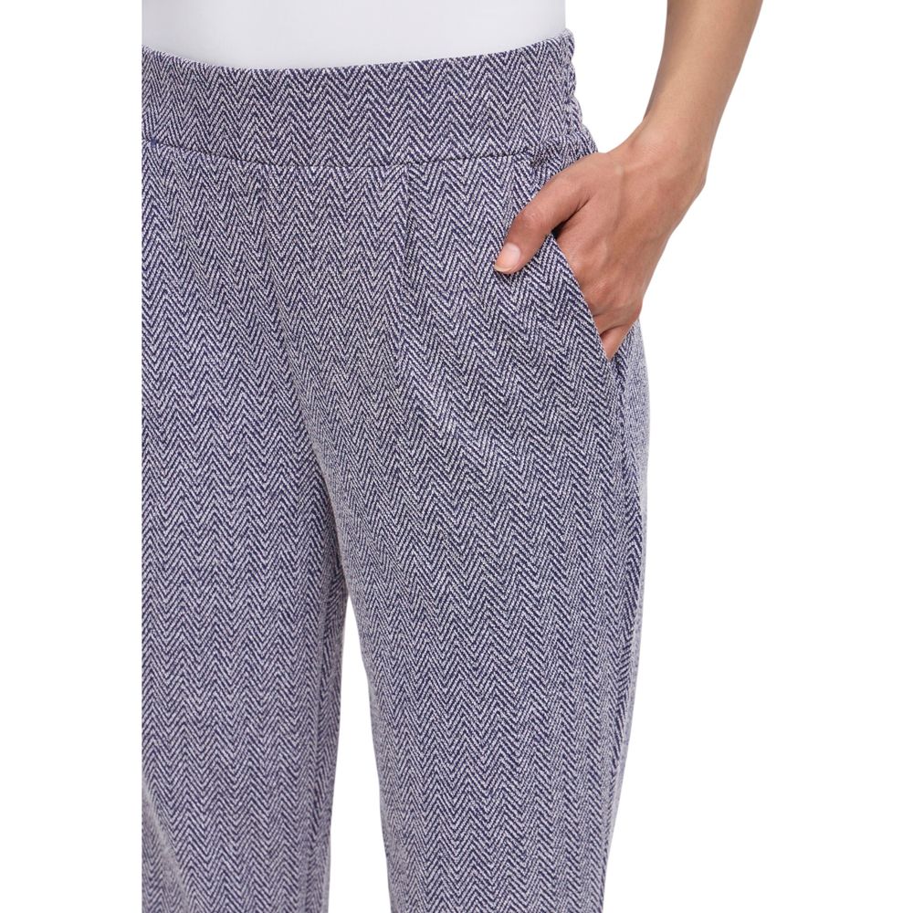 ICHI Blue Polyester Skinny Pants - IHKATE JACQUARD PA8