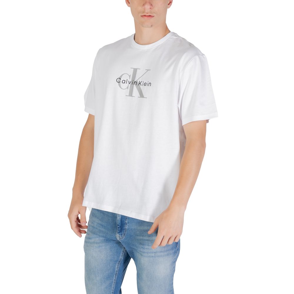 Calvin Klein Jeans SS Hero Monologue Tee - White Cotton T-Shirt