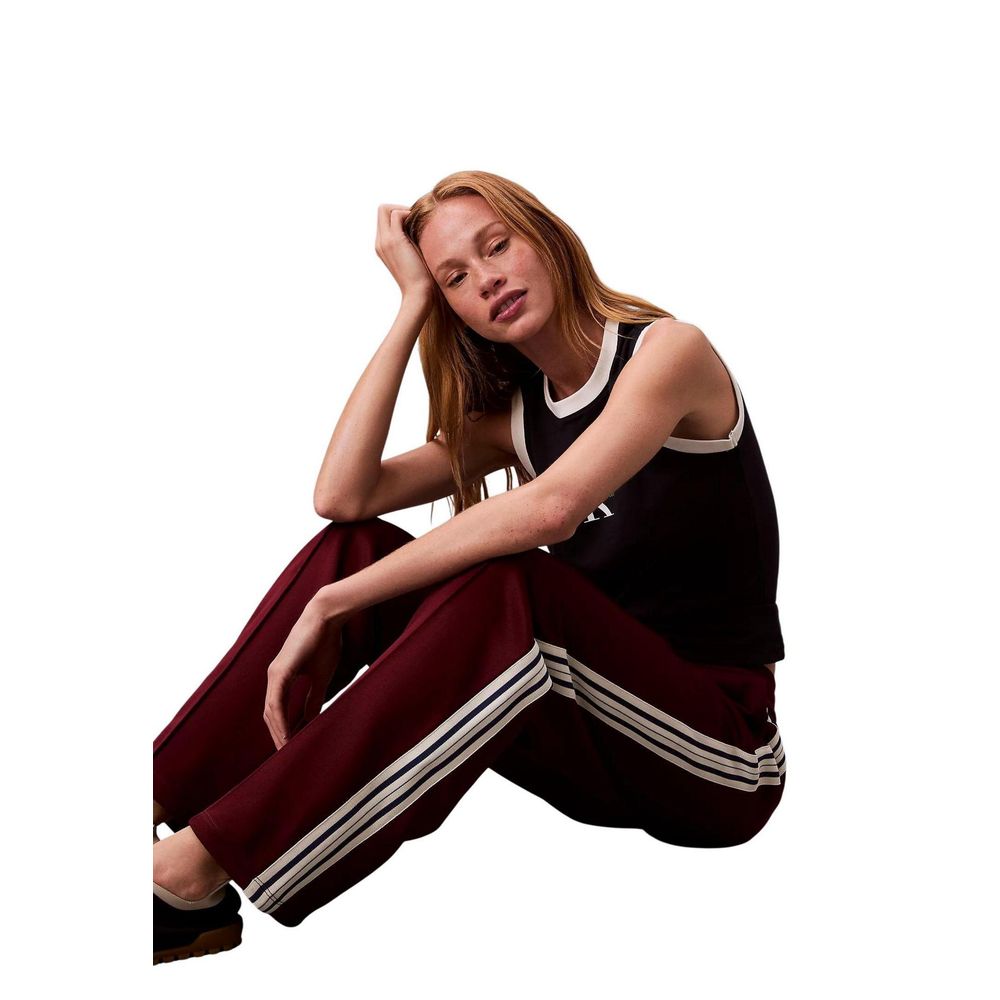 Calvin Klein Jeans Bordeaux Cotton Joggers