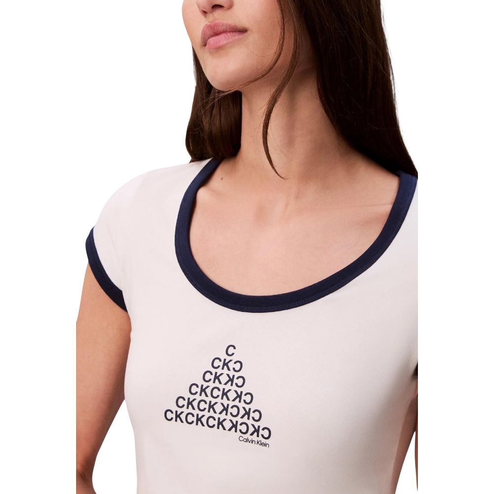 Calvin Klein Jeans Women's White Cotton Tank Top
