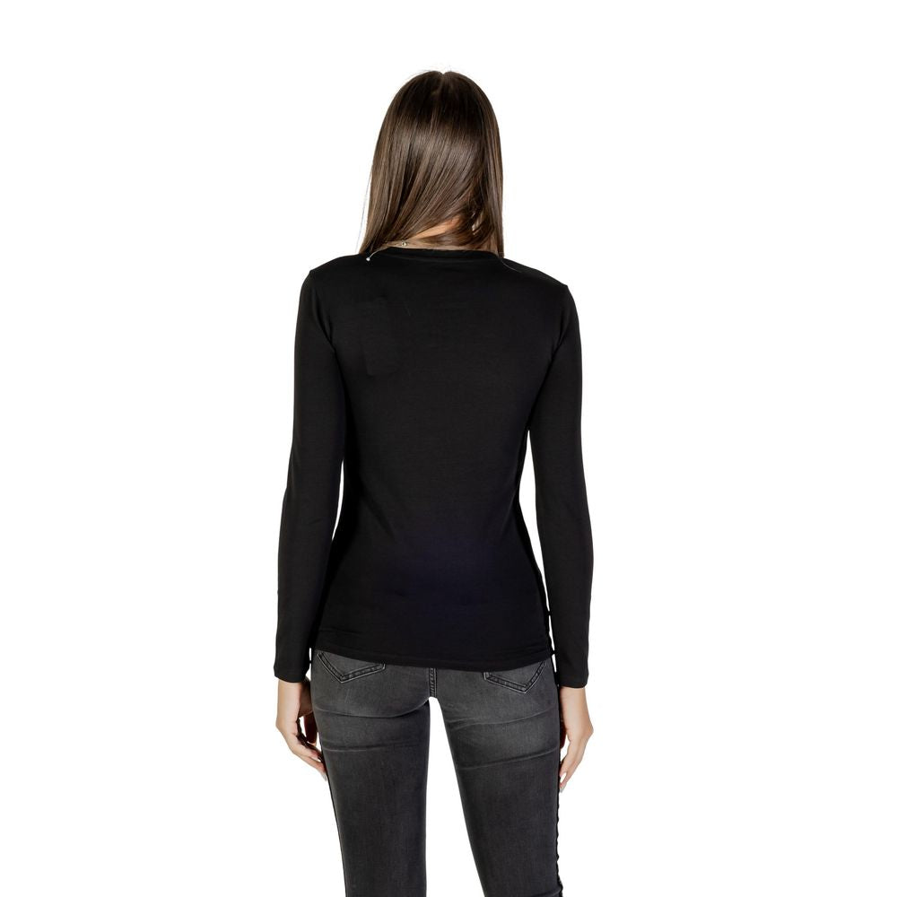 Armani Exchange Black Cotton T-Shirt for Women