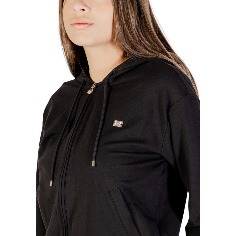 EA7 Emporio Armani Black Cotton Tracksuit for Women