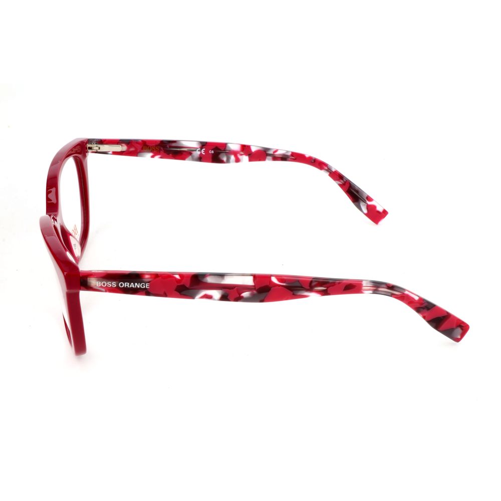 Hugo Boss Women’s Optical Glasses – Red Full-Rim Frame, 52mm