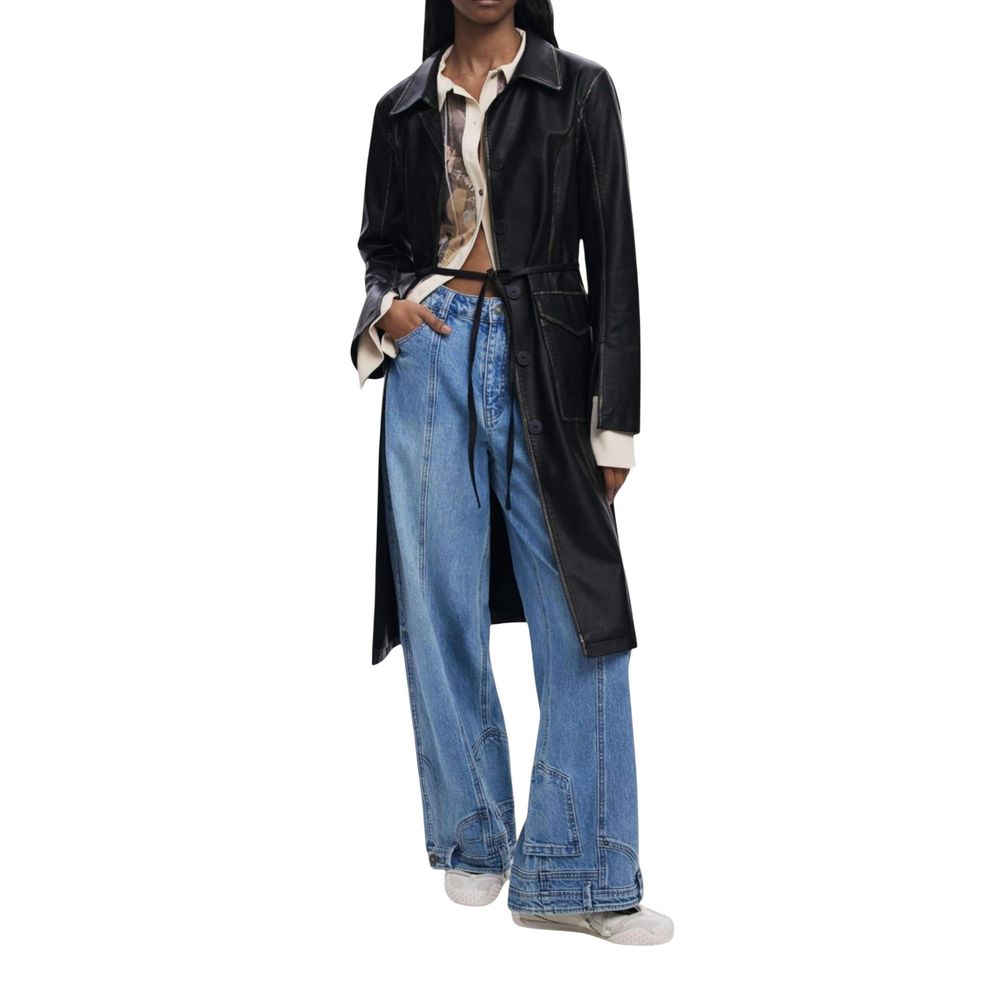 Desigual Black Polyurethane Coat - CHAQ_LILLY 25WWEW33