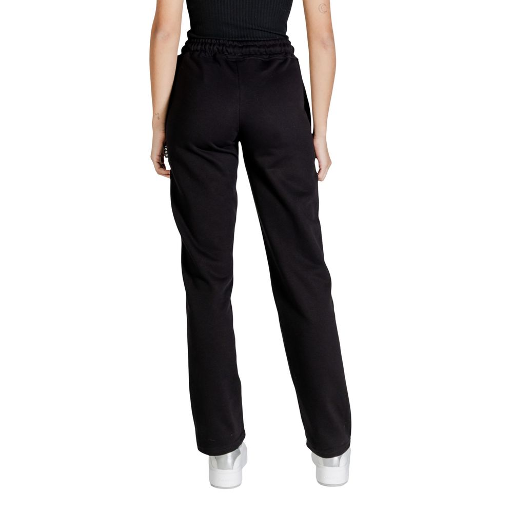 Icon Black Cotton Joggers for Women