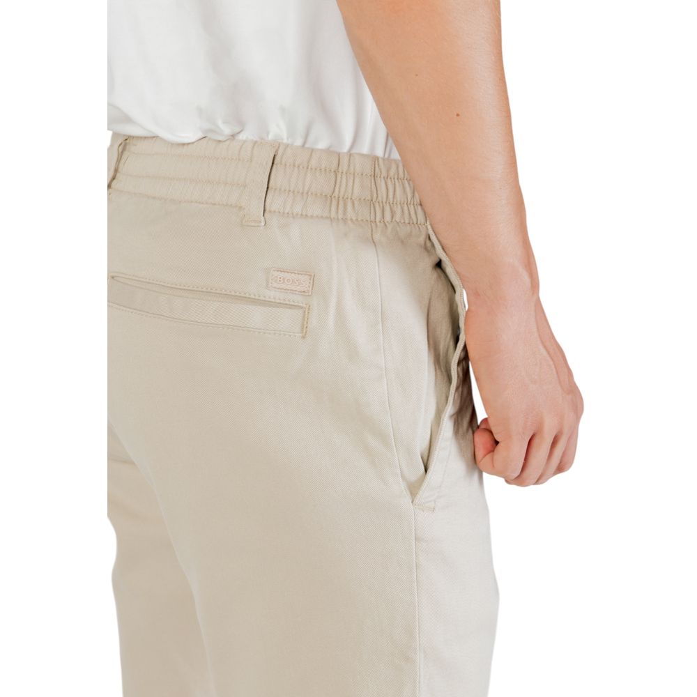 Hugo Boss Sanderson-L-2 Beige Polyester Casual Pants