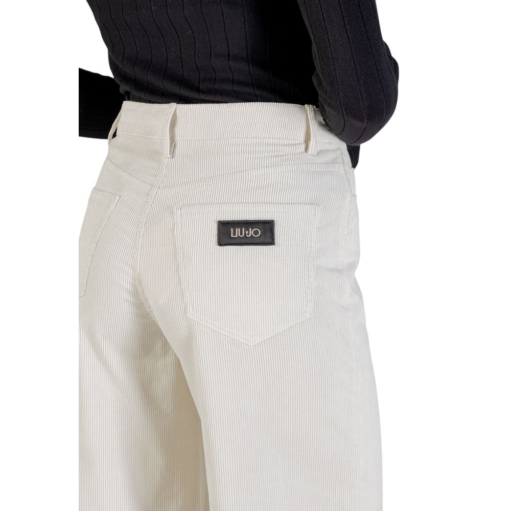 Liu Jo Beige Cotton Casual Pants