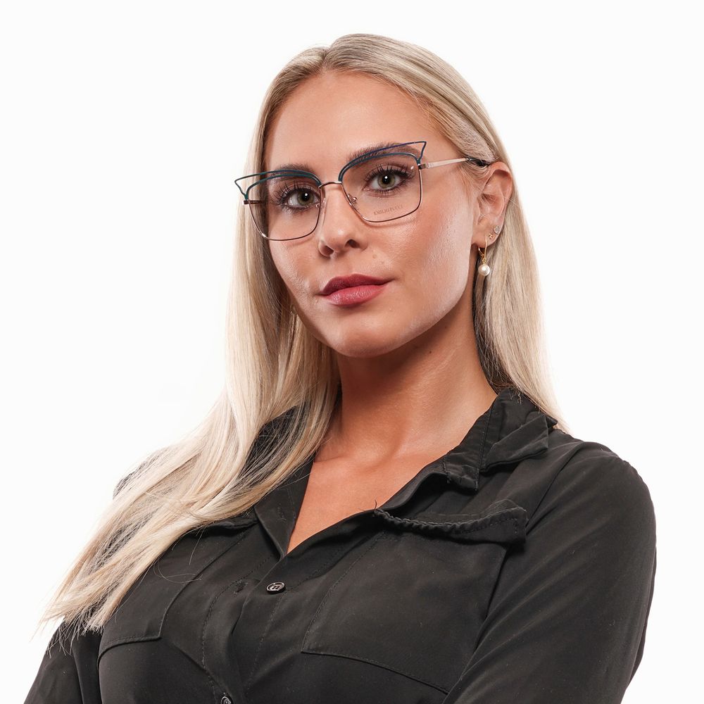 Emilio Pucci Women’s Turquoise Optical Glasses – Full-Rim Frame