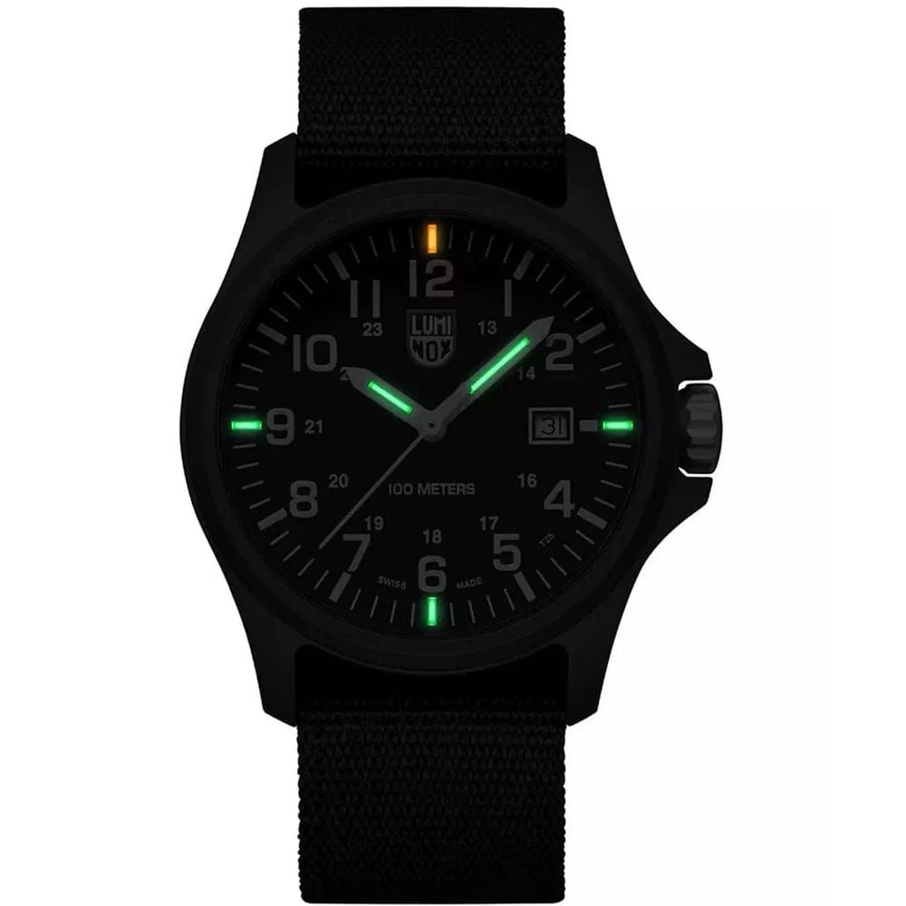 Luminox Men's Black Nylon Sport Watch with Swiss Movement