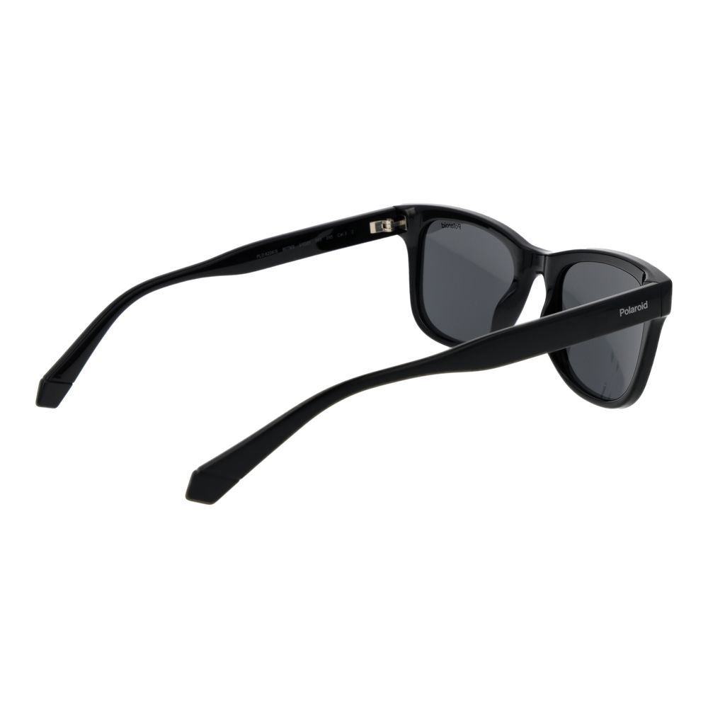 Polaroid Unisex Sunglasses – Black Polycarbonate Frame, Grey Polarised Lenses