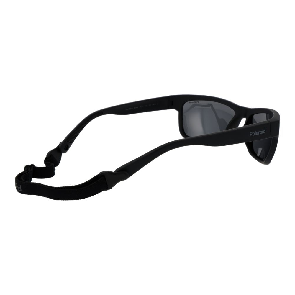 Polaroid Men's Sunglasses – Black Resin Frame, Grey Polarized Lenses
