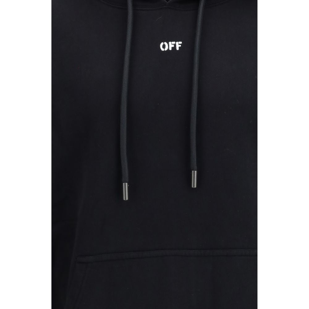 Off-White Black Cotton Sweatshirt - The Chain Araldic Arrow Skate Hoodie