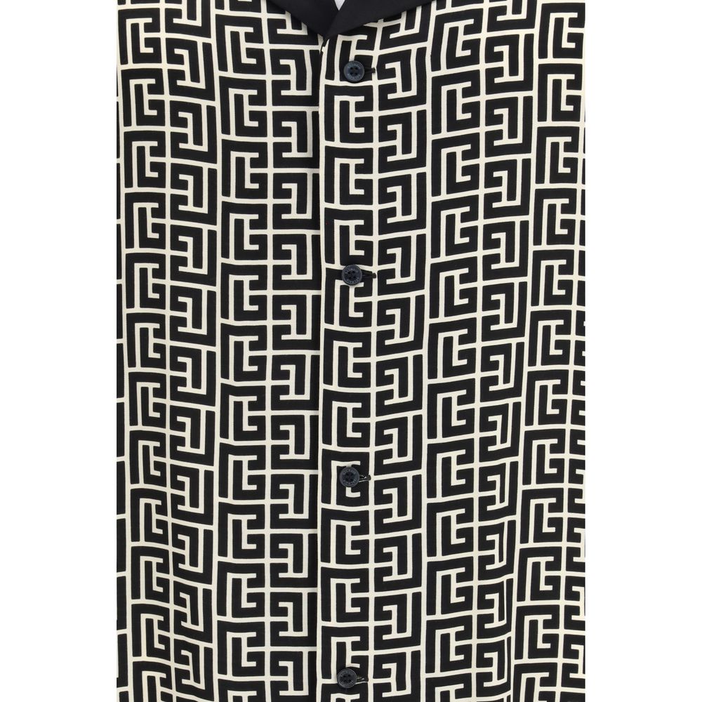 Balmain Monogram-Print Pyjama Top Sleepwear