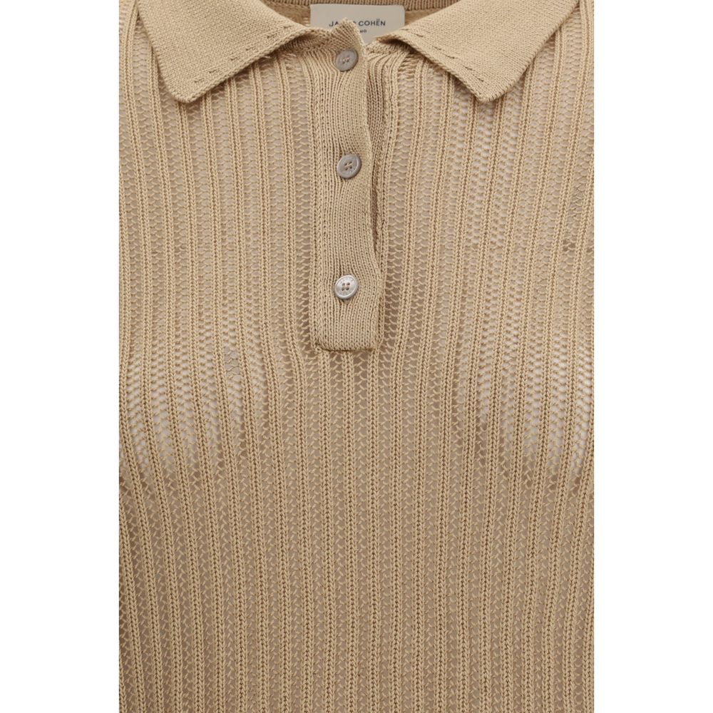 Jacob Cohen Beige Cotton Polo Shirt - Elegant Summer Staple