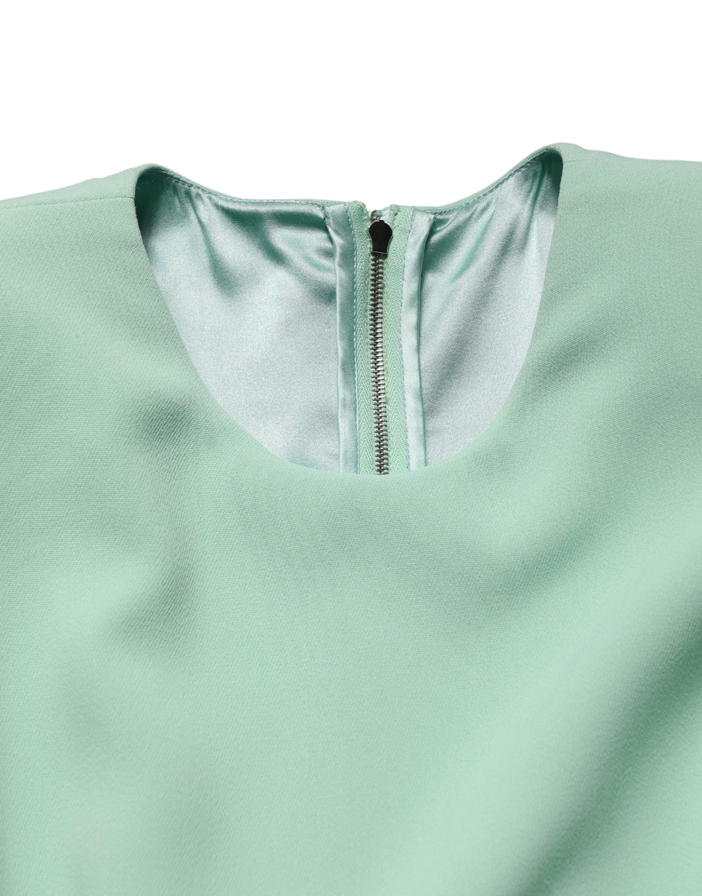 Dolce & Gabbana Green Long Sleeves Long Gown Dress