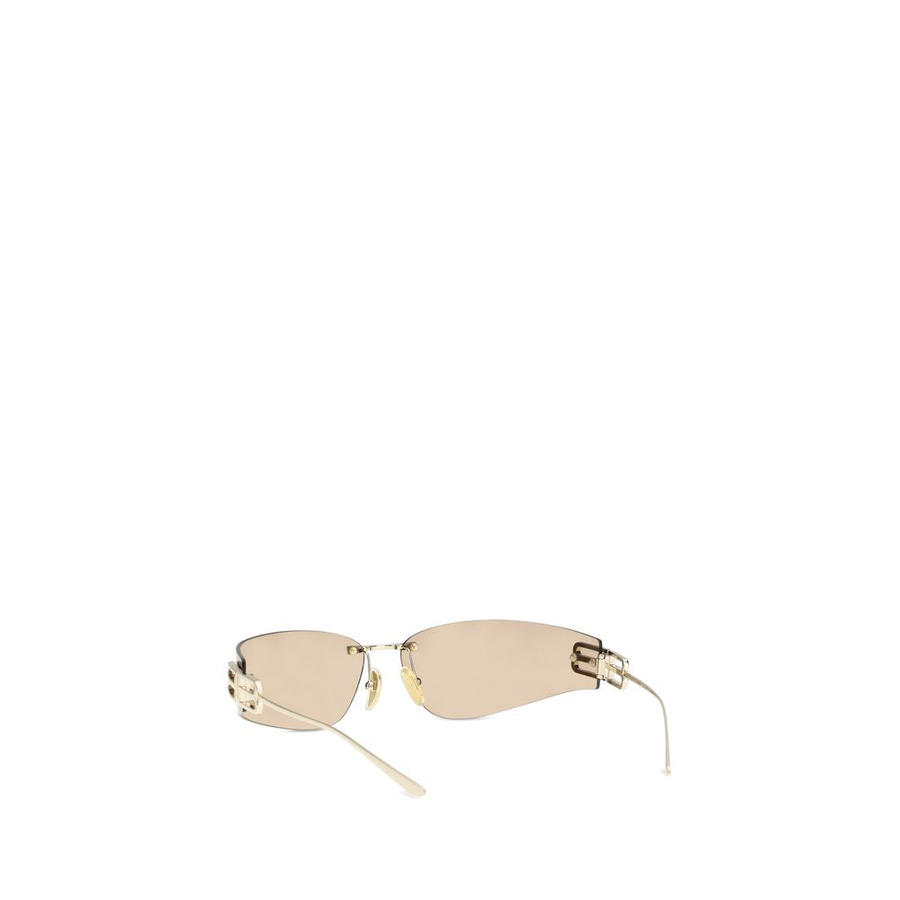Balenciaga D-Frame Gossip Sunglasses – Gold Metal Frame