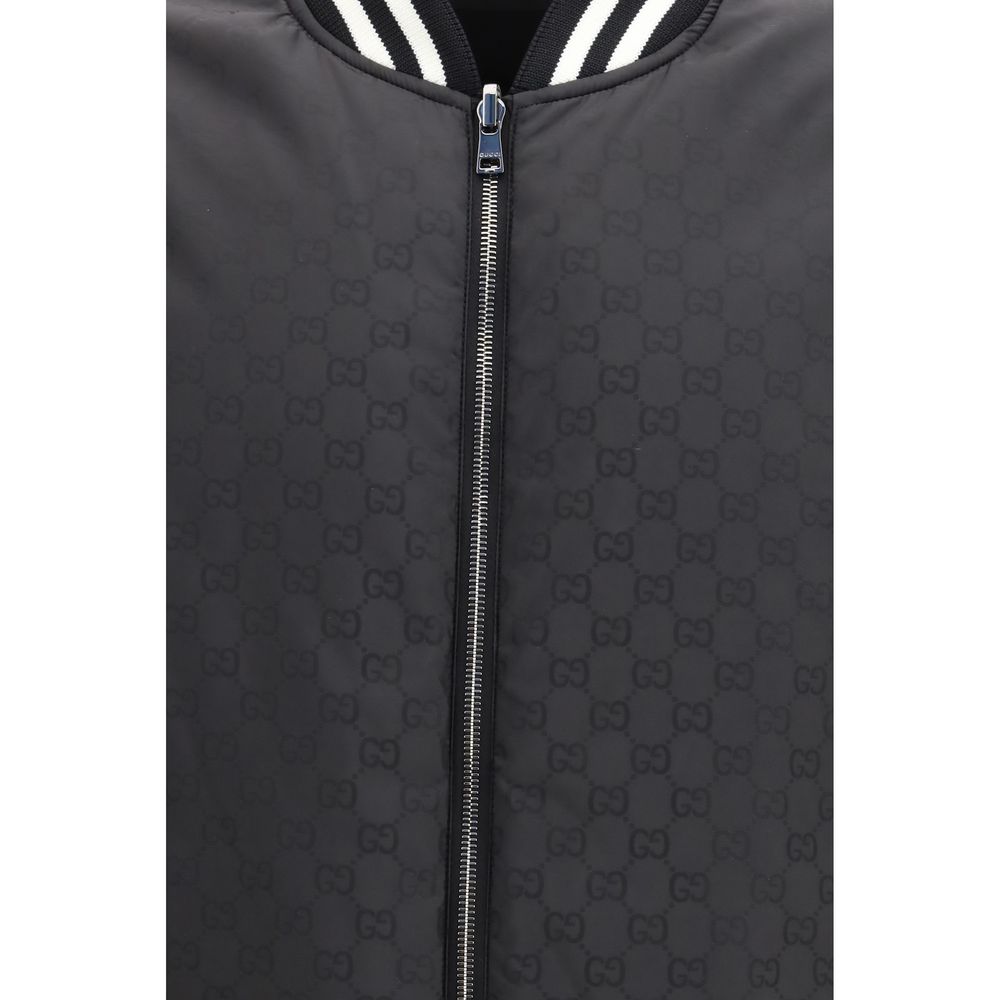 Gucci Black GG Supreme Nylon Jacket