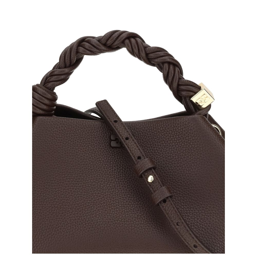 Ganni Brown Bou Small Grained Eco Handbag