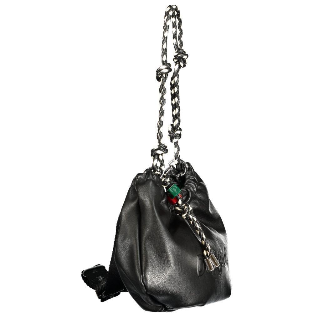 Desigual Black Polyurethane Women Handbag - Half Logo Waverly Bag