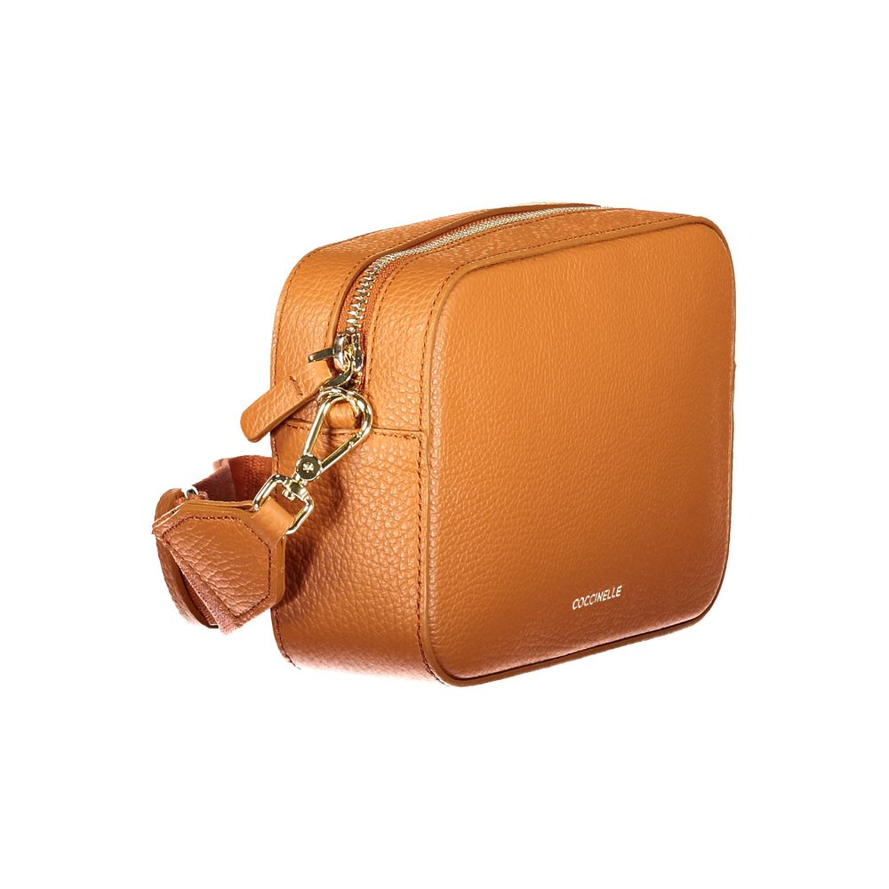 Coccinelle Arancione Leather Woman Handbag - TEBE Bag