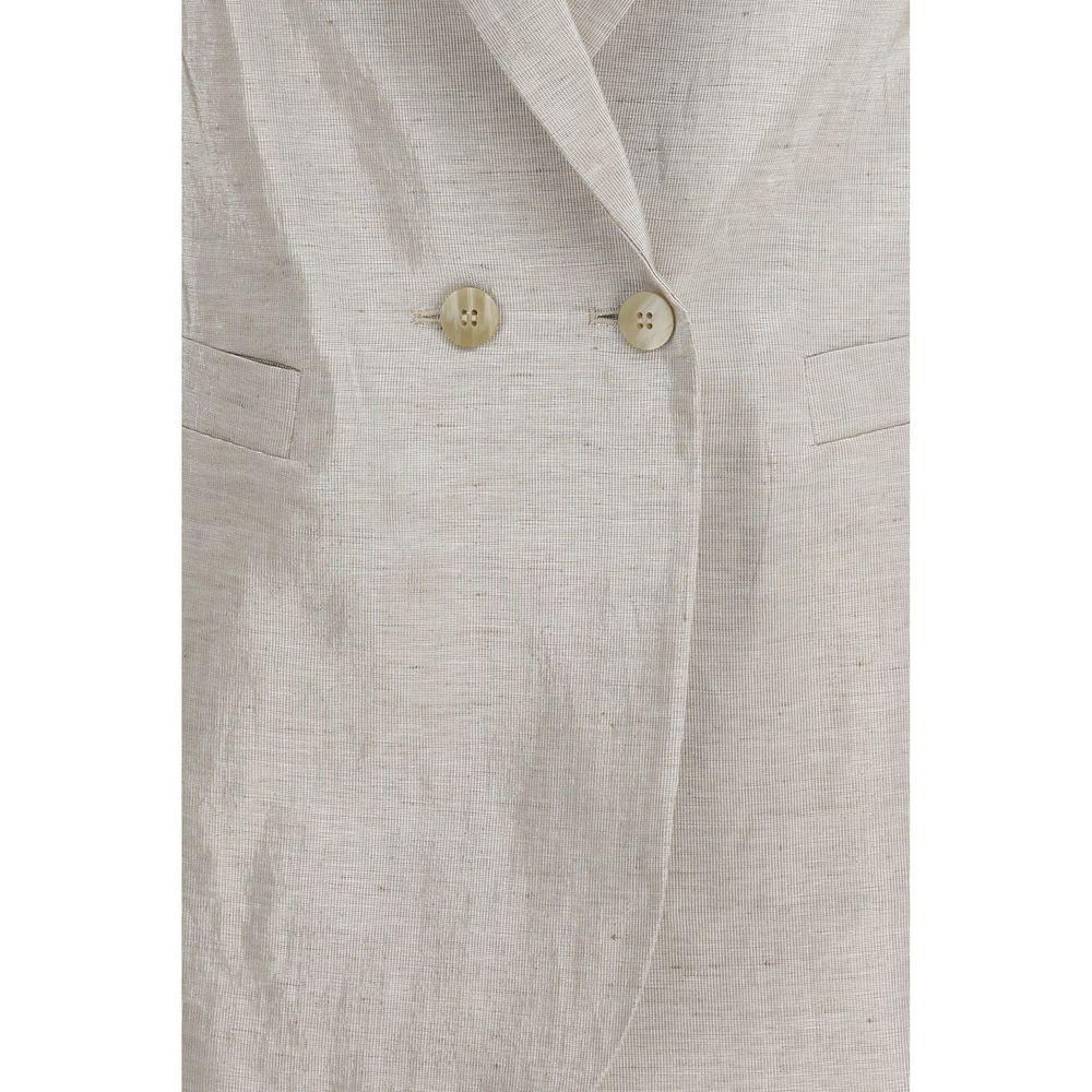 Forte-Forte Silver Cotton Blazer