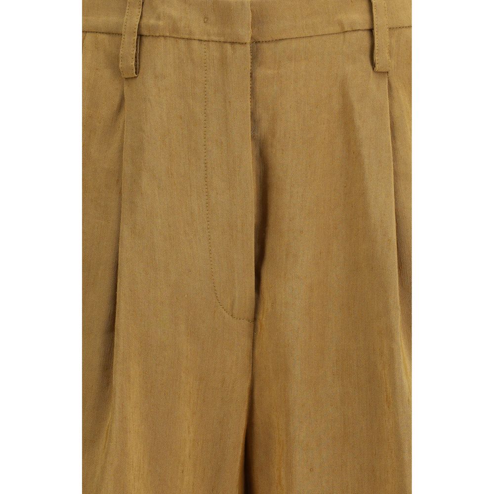 Forte-Forte Beige Linen Bermuda Shorts
