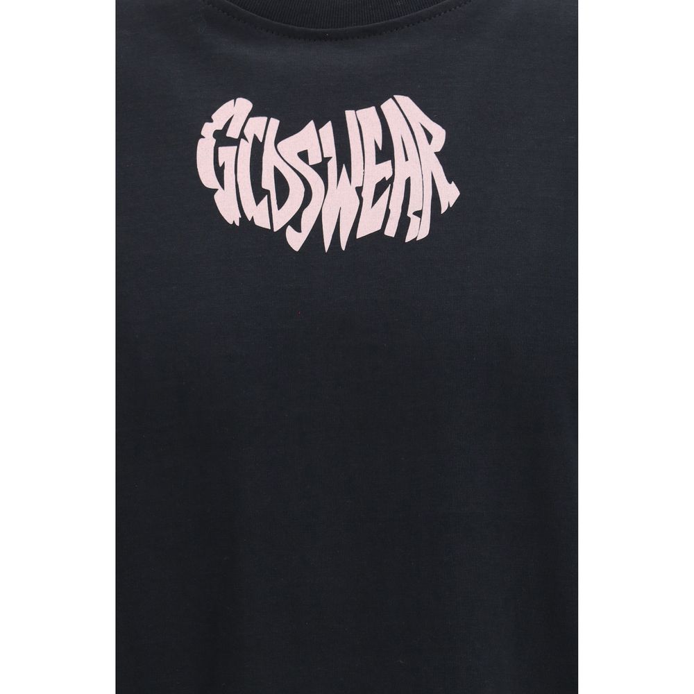 GCDS Gray Cotton T-Shirt with Graphic Print