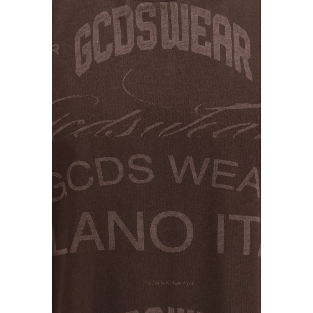 GCDS Brown Cotton T-Shirt - History Collection