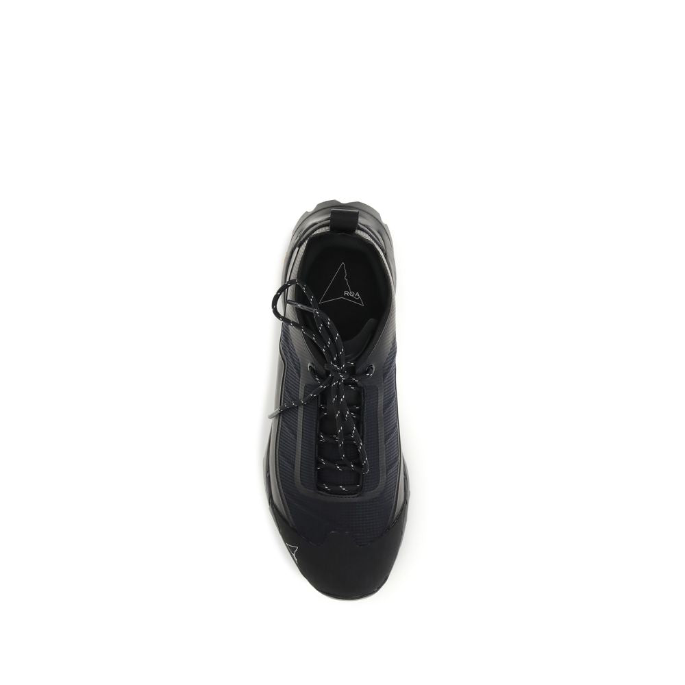 ROA Black Polyester Athletic Sneakers - Katharina Light