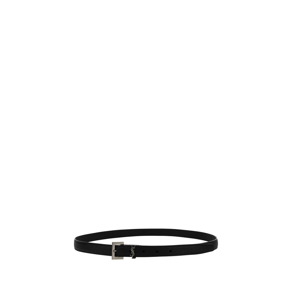 Saint Laurent Black Lamb Ovis Aries Regular Belt