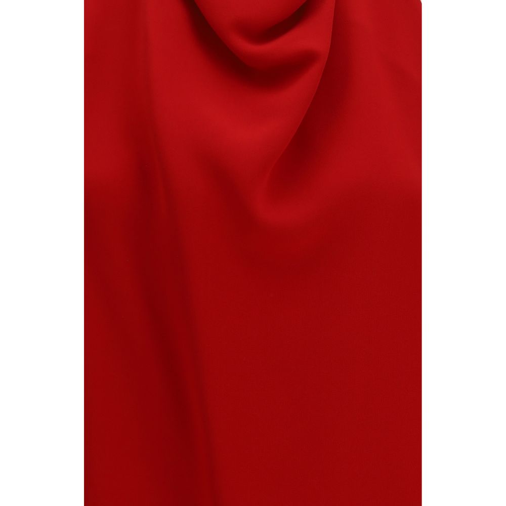 Valentino Garavani Draped Silk-Cady Mini Dress in Red