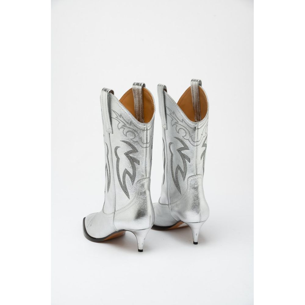 Moschino Multicolor Viscose High Heel Boots - EU 40 | US 7