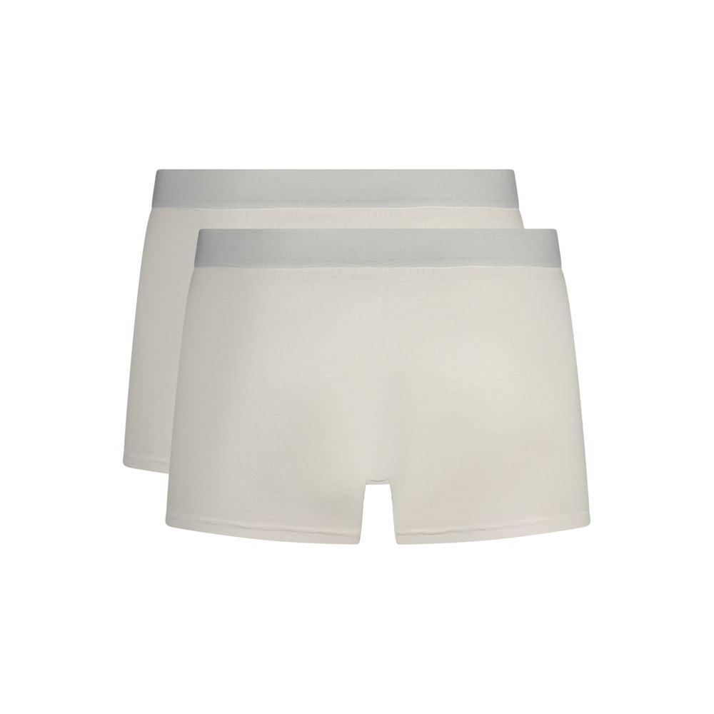 Trussardi Bianco Cotton Men Boxer Short - Pack of Two