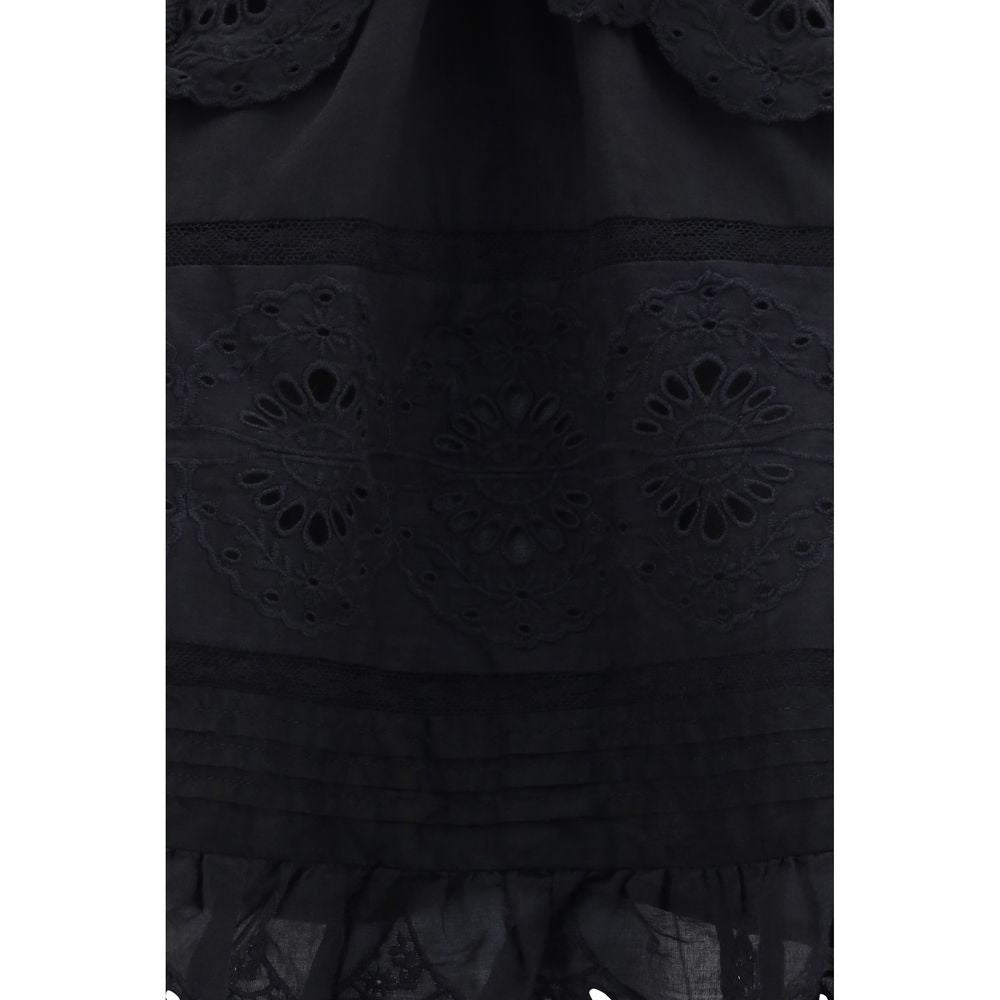 Marant Étoile Black Prisha Ruffled Top
