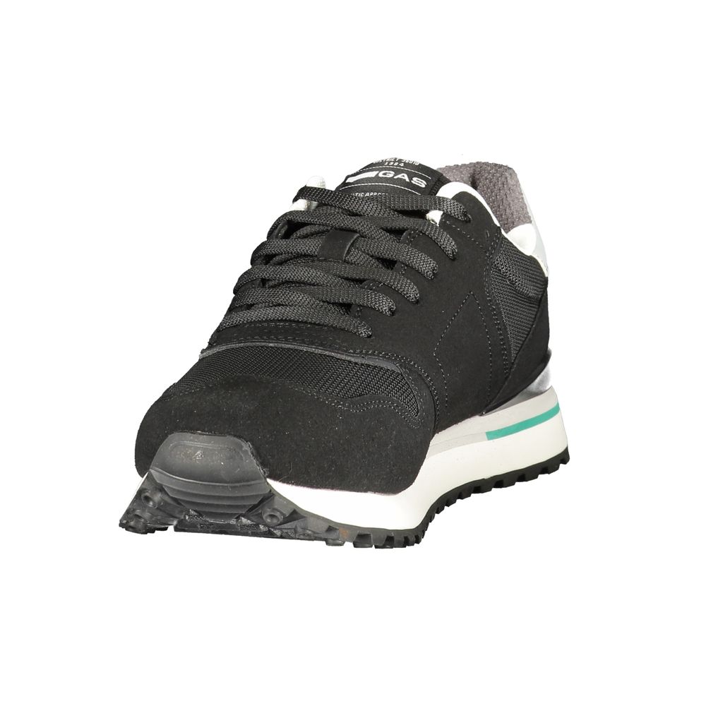 Gas Nero Polyurethane Men Sneaker - Black, EU44/US11