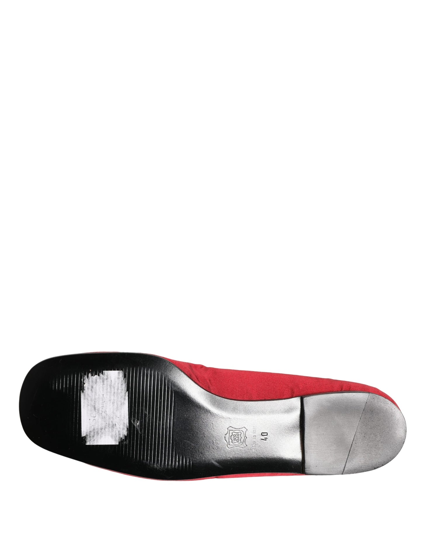 Dolce & Gabbana Red Satin Ballet Slip-On Flats
